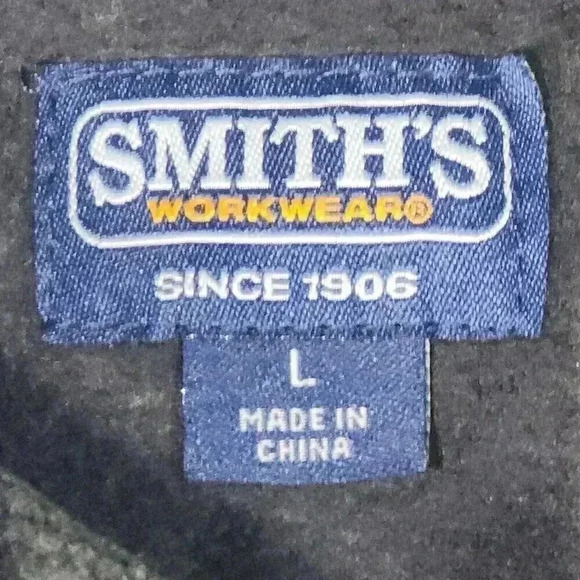 Smith's Workwear‎ Men's Henley Fleece Large Olive Black Plaid Long Sleeve - Picture 3 of 15